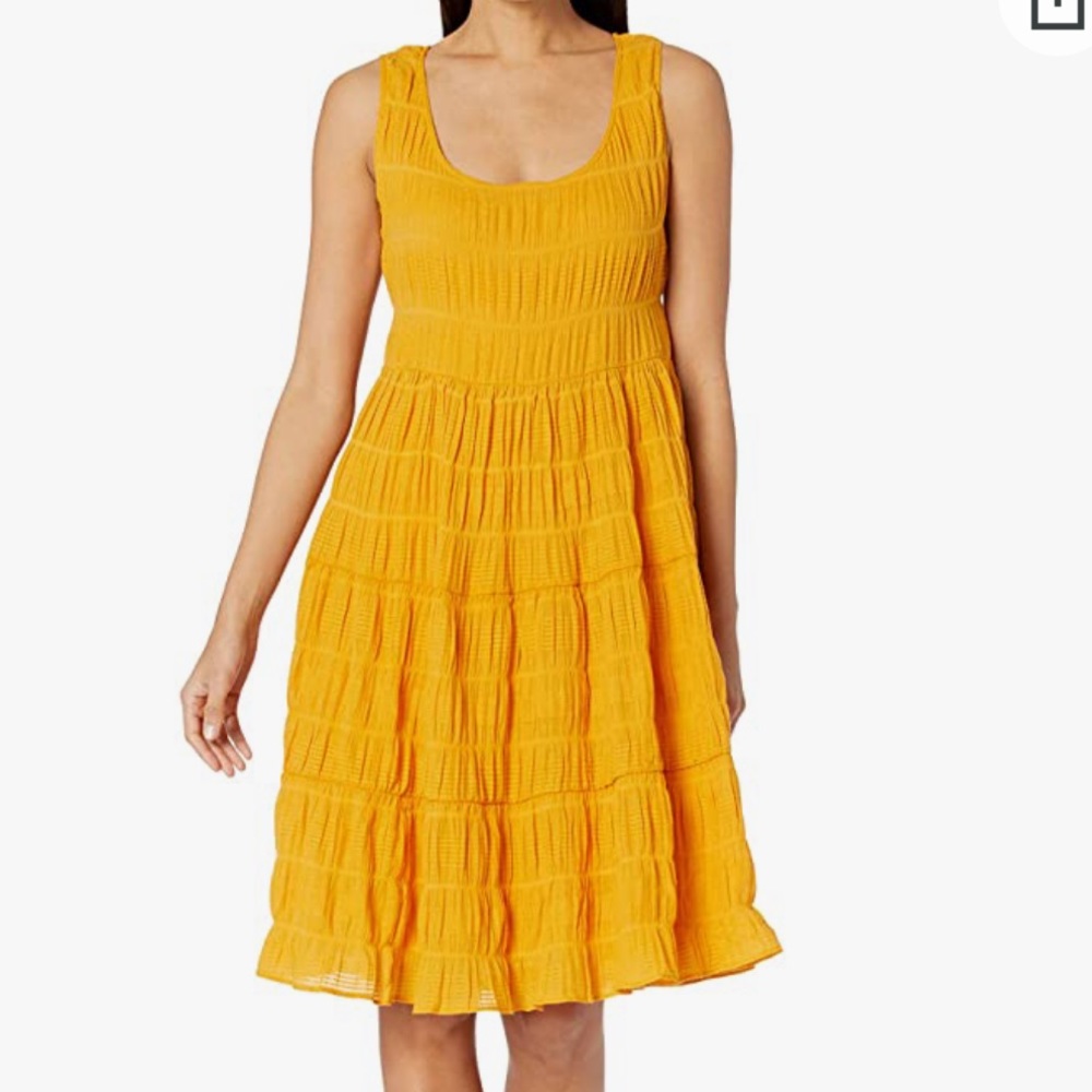 Textured A-line Summer Dress
